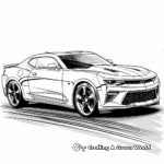 Stylized Camaro SS Coloring Sheets 1