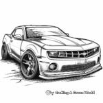 Stylized Camaro SS Coloring Sheets 2