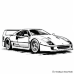 Stylized Ferrari F40 Coloring Pages 3