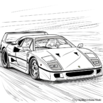 Stylized Ferrari F40 Coloring Pages 4