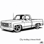 Stylized Lowrider Truck Coloring Pages 1