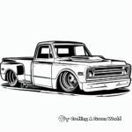 Stylized Lowrider Truck Coloring Pages 2