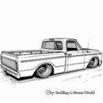 Stylized Lowrider Truck Coloring Pages 4