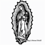 Stylized Our Lady of Guadalupe Coloring Pages 1