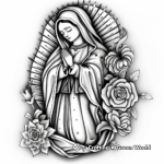 Stylized Our Lady of Guadalupe Coloring Pages 2