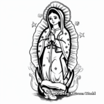 Stylized Our Lady of Guadalupe Coloring Pages 3
