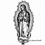 Stylized Our Lady of Guadalupe Coloring Pages 4