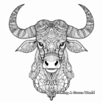 Stylized Taurus Zodiac Sign Coloring Pages 1