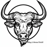 Stylized Taurus Zodiac Sign Coloring Pages 2