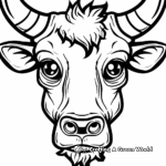 Stylized Taurus Zodiac Sign Coloring Pages 4