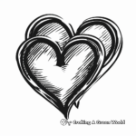 Stylized Twin Heart Coloring Pages 2