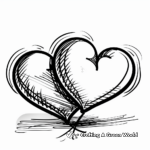 Stylized Twin Heart Coloring Pages 3