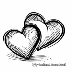 Stylized Twin Heart Coloring Pages 4