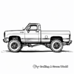 Stylized Vintage Diesel Truck Coloring Pages 2