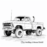 Stylized Vintage Diesel Truck Coloring Pages 4