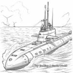 Submarine Coloring Pages 3