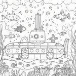Submarine Journey Coloring Pages: Adventure Under the Sea 3