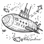 Submarine Journey Coloring Pages: Adventure Under the Sea 4