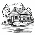 Summer Lake Cabin Coloring Pages 4