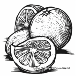 Summer Lemons Coloring Pages 4