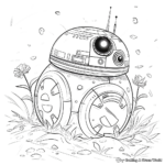 Summer-Themed BB-8 Coloring Pages 1