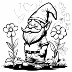 Summertime Garden Gnome Coloring Pages 1