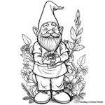 Summertime Garden Gnome Coloring Pages 2