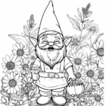 Summertime Garden Gnome Coloring Pages 3