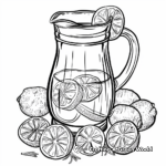 Summertime Lemonade Pitcher Coloring Pages 1