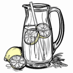 Summertime Lemonade Pitcher Coloring Pages 2