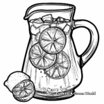 Summertime Lemonade Pitcher Coloring Pages 3
