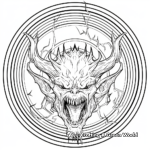 Summoning Circle Demon Coloring Pages 1