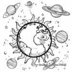 Sun and Planets Globe Coloring Pages 2