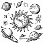 Sun and Planets Globe Coloring Pages 4