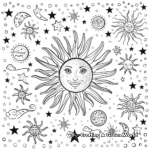 Sun, Moon, and Stars: God's Creations Coloring Pages 3