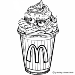 Sundae Dessert Coloring Pages from McDonald's 1