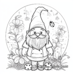 Sunny Gnome and Ladybug Coloring Pages: Summer Day Fun 4