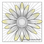 Sunshine and Yellow Daisy Coloring Pages 3