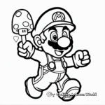 Super Mario's Magic Mushroom in the Movie: Coloring Pages 3