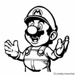 Super Mario's Magic Mushroom in the Movie: Coloring Pages 4