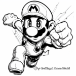 Super Waluigi: Super-Powered Coloring Pages 1
