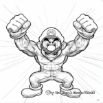 Super Waluigi: Super-Powered Coloring Pages 2