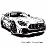 Superfast Mercedes AMG GT-R Coloring Sheets 2