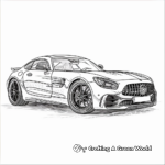 Superfast Mercedes AMG GT-R Coloring Sheets 3