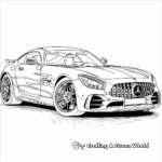 Superfast Mercedes AMG GT-R Coloring Sheets 4