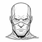 Superhero Mask Blank Face Coloring Pages 2