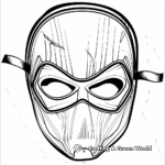 Superhero Mask Blank Face Coloring Pages 3