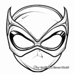 Superhero Mask Blank Face Coloring Pages 4