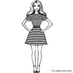 Supermodel Barbie on Runway Coloring Pages 1