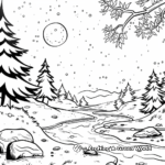 Suspenseful Night Scenes on the Oregon Trail Coloring Pages 3